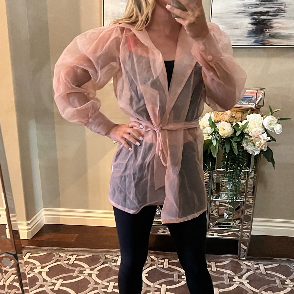 Pink sheer forever 21 small jacket